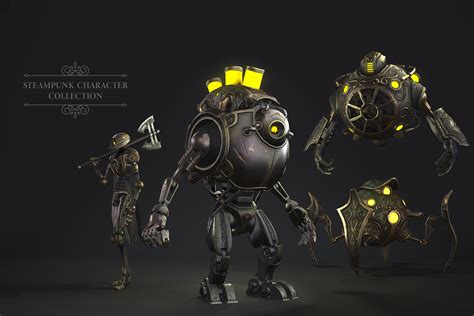 Steampunk Character Collections 3d Robots Unity Asset Store