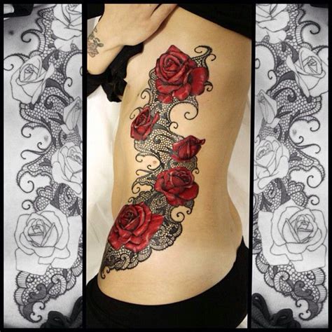 Lace And Rose Tattoos Lace Tattoo Lace Rose Tattoos Rose