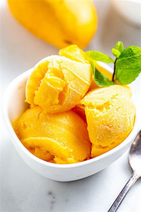 Mango Sorbet Is An Easy Recipe With Real Mangos This Fresh And