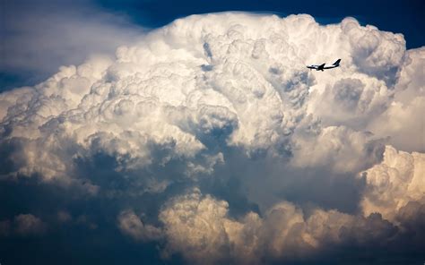 Wallpaper Sunlight Nature Sky Clouds Airplane Aircraft Cloud