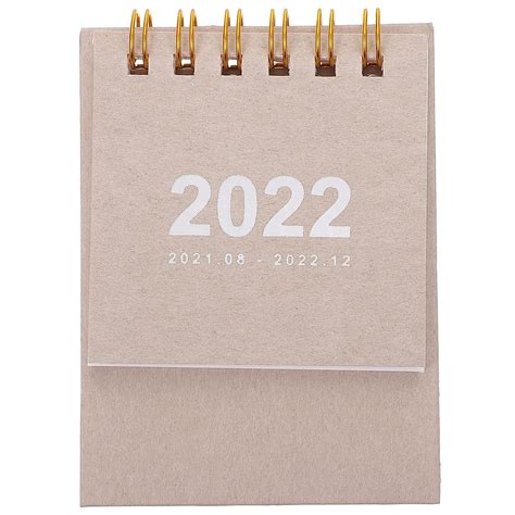 Hemoton Mini Desk Calendar 2022 Standing Flip Monthly Calendar 2022