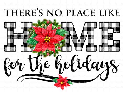 Christmas Sublimation Designs Download Home For The Holidays Etsy
