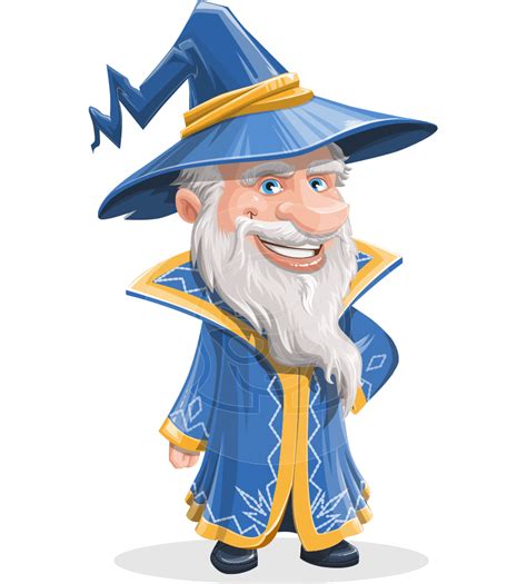 Vector Old Wizard Cartoon Character Waldo The Wise Wizard