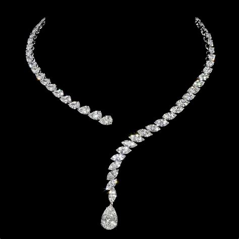 Draped Marquise And Pear Shape Diamond Necklace Jahan The Jewellery