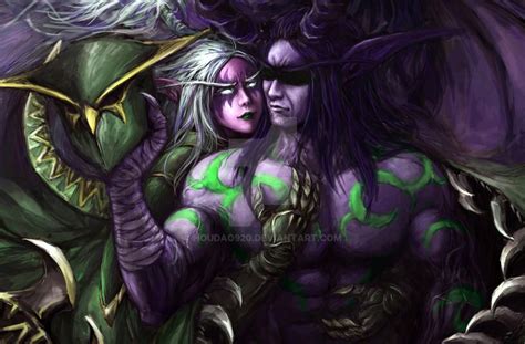 Illidan And Maiev By Houdao On Deviantart World Of Warcraft Warcraft Art Maiev Shadowsong