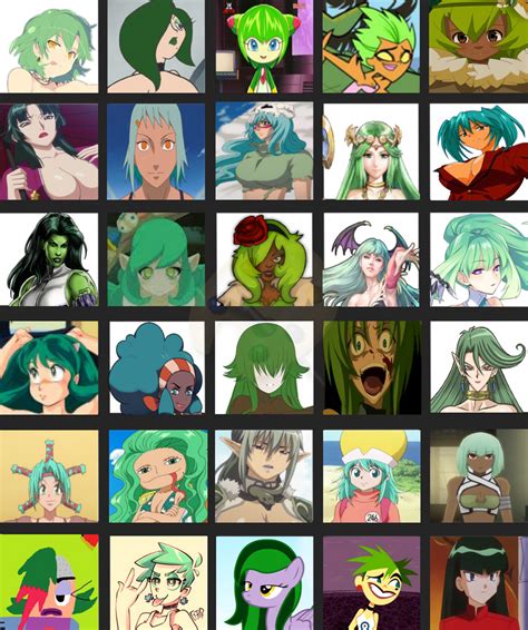 Green Haired Waifu Chart By Swordsparks On Deviantart