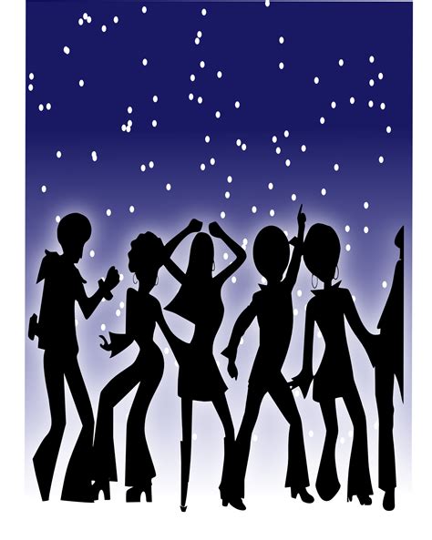Dancing Disco Party Drawing Free Image Download