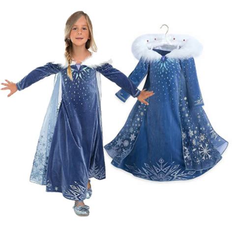 Frozen Elsa Dresses Snow Queen Princess Girl Anna Elsa Dress Cosplay