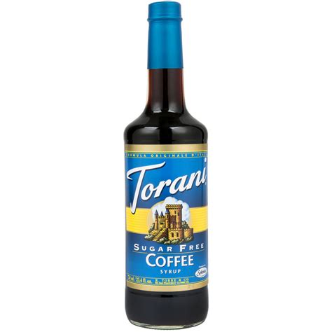To 1 cup coffee or coffee/milk. Torani 750 mL Sugar Free Coffee Flavoring Syrup