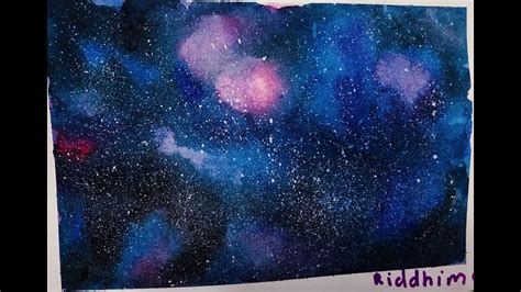 Watercolor And Blending How To Paint Galaxy For Kids And Beginners