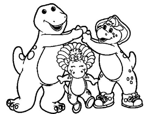 Barney And Friends Cartoon Best Friends Coloring Page
