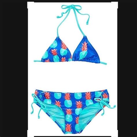 Raisins Swim New Raisins Pineapple Triangle Bikini Swimsuit 8 Poshmark