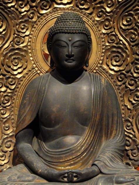 Fileamida Buddha View 2 Japan 17th Century Ad Wood With Gilding