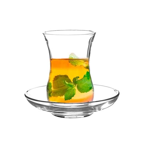 Buy Rink Drink Pc Klasik Turkish Tea Glasses Saucers Set Tulip