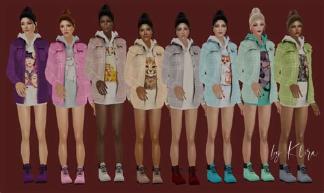 Trendy Shirt Coat With Hoody On Our Patreon Page And Klirasims2