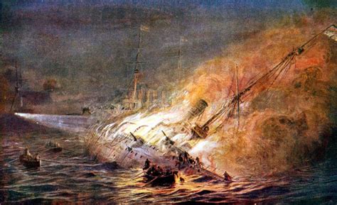 Armed forces had arrived on the western front in strength and were eager to fight. SMS Leipzig sinking at the Battle of the Falkland Islands ...