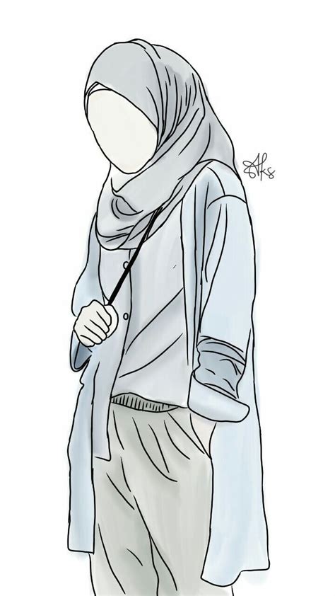 Pin Oleh Aesthetic Lover Di Hijab Girl Ilustrasi Gambar