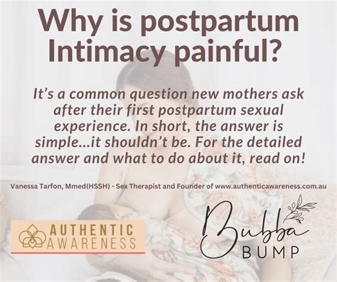 Why Is Postpartum Intimacy Painful