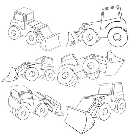 Vector Illustrations Of A 3d Tractor Stock Illustration Illustration