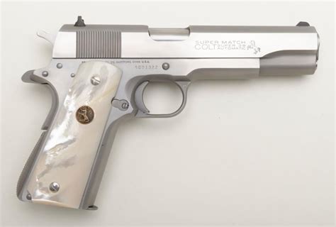 Colt Super Match Semi Auto Pistol 38 Super Cal 5 Barrel Stainless