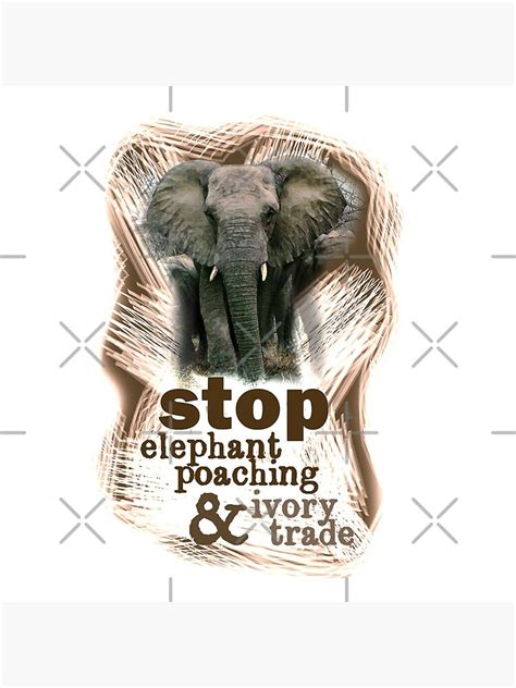 Stop Elephant Poaching And Ivory Trading By Natasha Constantinou Crazydodo Acrylic Block For