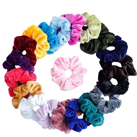 Hair Care Hair Scrunchies 20 Pcs Velvet Elastic Bands Scrunchy For