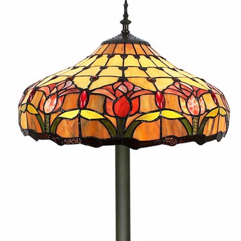 The light source sits in the center of the oblong silhouette, drawing attention to the warm wood grain of the interior, eventually reflecting patterns of. Forest Tiffany Two Light Tulip Floor Lamp & Reviews | Temple & Webster