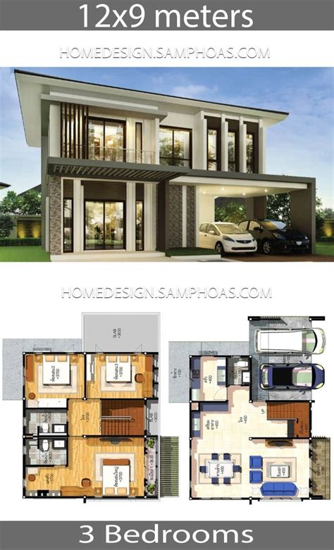 House Design Plan 7×10 5m With 4 Bedrooms Home Ideas 2c9 Artofit