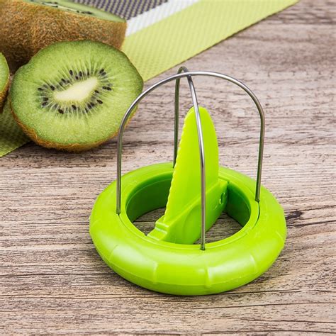 Portable And Special Abs Stainless Steel Kiwi Fruit Peeler Green