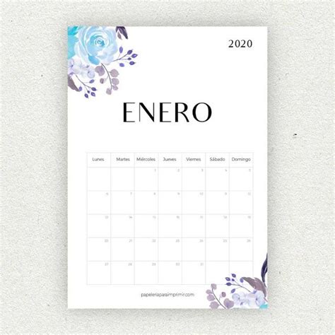 Calendario 2020 Por Mes En Pdf Para Imprimir Gratis Calendario Para