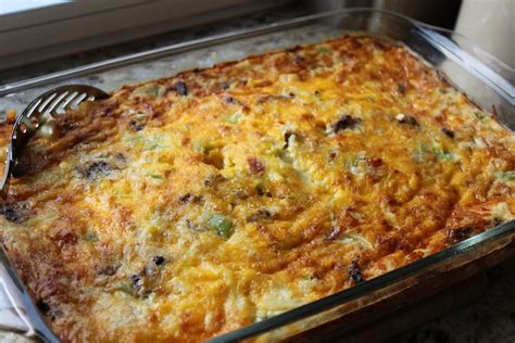 Pour into a greased 9x13 pan. Overnight Egg Casserole // easy, delicious and customizable