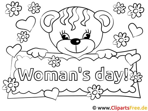 feuille de coloriage de la journée de la femme gratuite