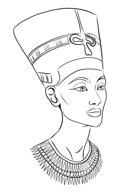 Nefertiti Illustration Art Print By Viktorius Art Egypt Tattoo Egyptian Tattoo Egyptian Drawings