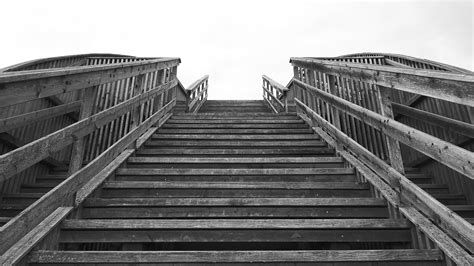 Free Images Black And White Track Bridge Line Stairs Symmetry