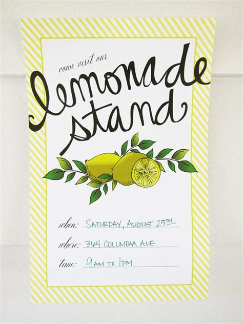 Printable Lemonade Stand Signs