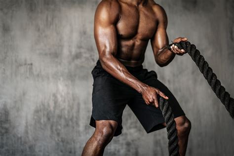 Muscular Man Working Out On The Battle Premium Photo Rawpixel