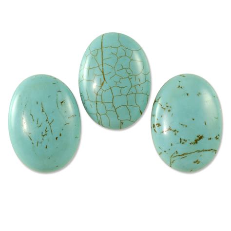 Turquoise Dyed Howlite Cabochon 14x10mm