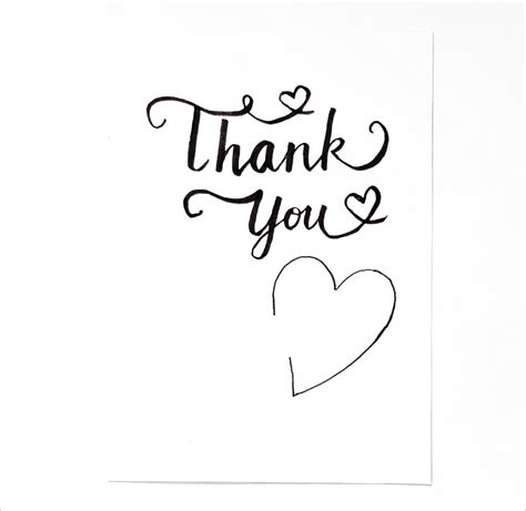 Free Black And White Thank You Card Template Resume Example Gallery