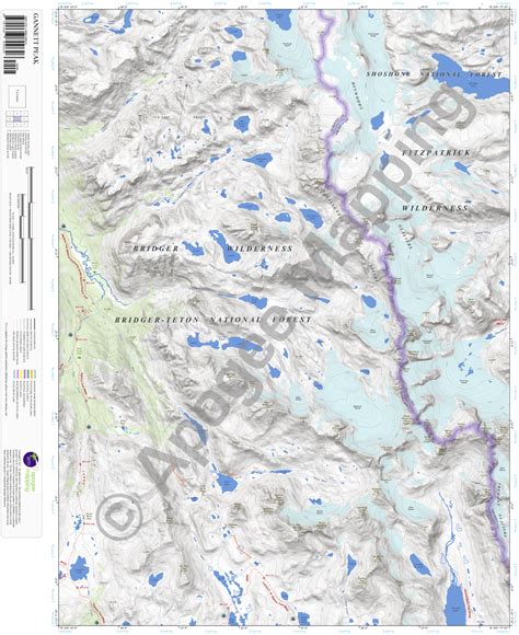 Gannett Peak Wy Amtopo By Apogee Mapping Inc
