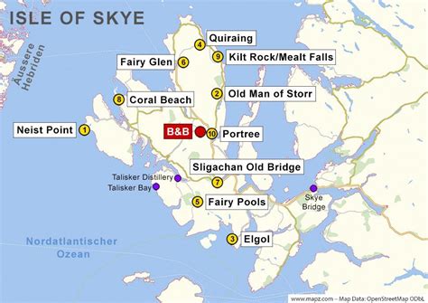 Map Of The Sights On The Isle Of Skye Inspirationaltattooschristian