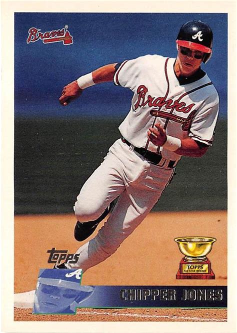 Chipper Jones Baseball Card Atlanta Braves 1996 Topps 177 All Star