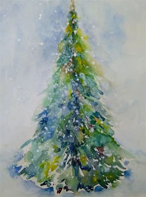 I Love To Paint These Snowy Little Christmas Trees Rchristmastrees
