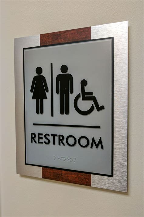 Ada Interior Restroom Sign Wayfinding Signs Wayfinding Restrooms
