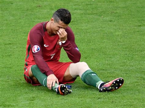 Cristiano Ronaldo Starts Crying As Injury Forces Him Off In Euro 2016