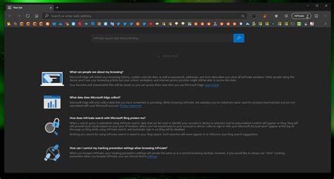 This Is The New Ntp Of Inprivate Mode In The New Edge Rwindows10