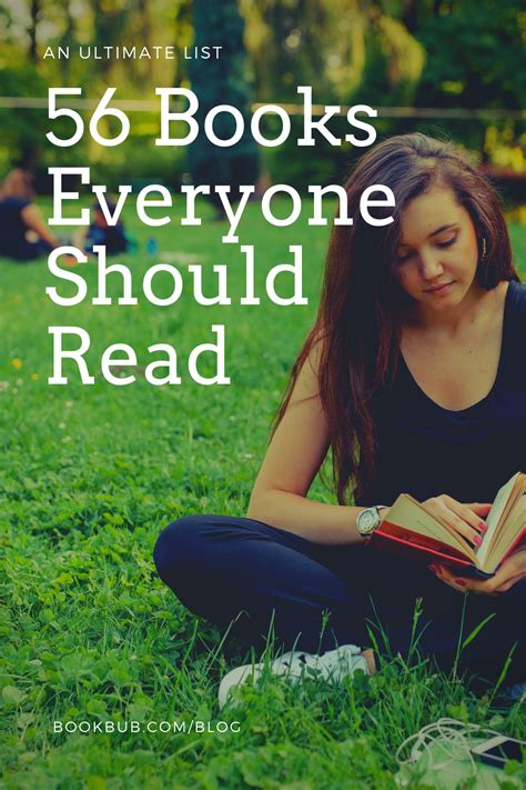 a woman sitting in the grass reading a book with text overlay that reads 50 books everyone