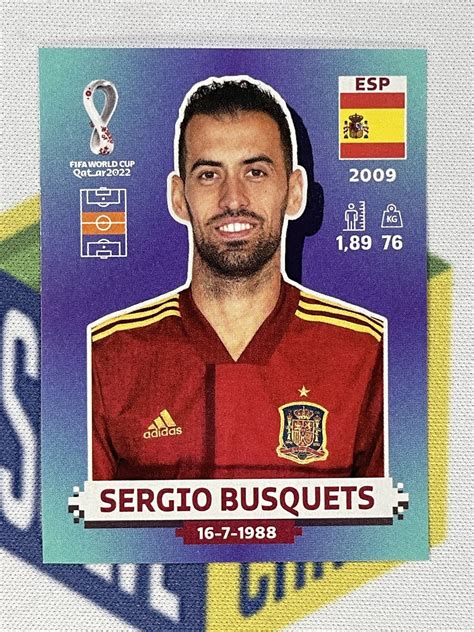 Esp15 Sergio Busquets Spain Panini World Cup 2022 Sticker Solve
