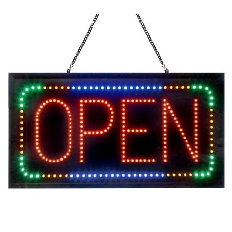 Flashing Open Led Sign Board New Window Shop Signs Large Size Featured
