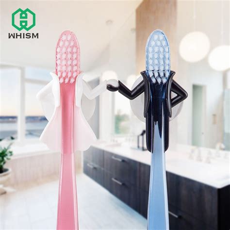 Whism Bride Groom Toothbrushes Organizer Plastic Sucker Toothbrush
