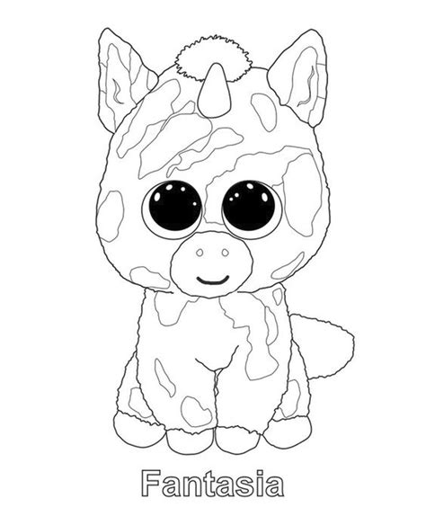 Get This Fantasia Beanie Boo Coloring Pages Free 7oar